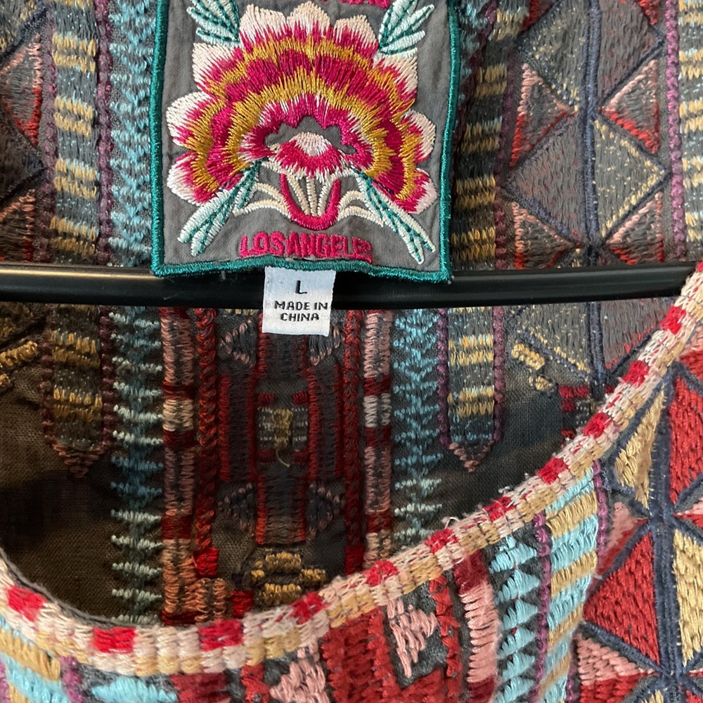 Colorful Embroidered Top